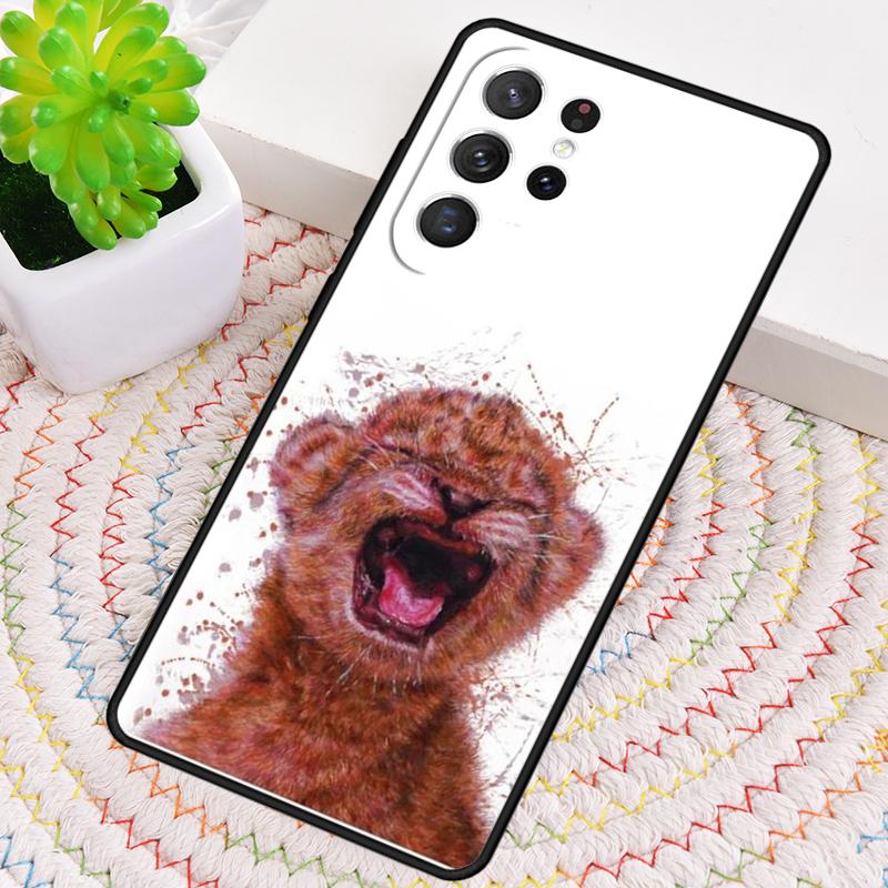Лев Самец Львенок Мягкий Силиконовый Чехол Для Телефона Для Samsung Galaxy note 10 pro S26 S25 S24 S23 S22 S21 Plus S25Ultra Чехол