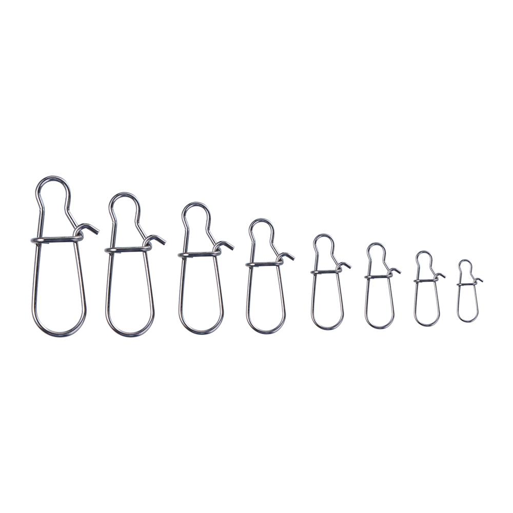 Stainless Steel Swivel Lure Connector Lock Snap Connector Swivel Connector Fishing Snaps Clips