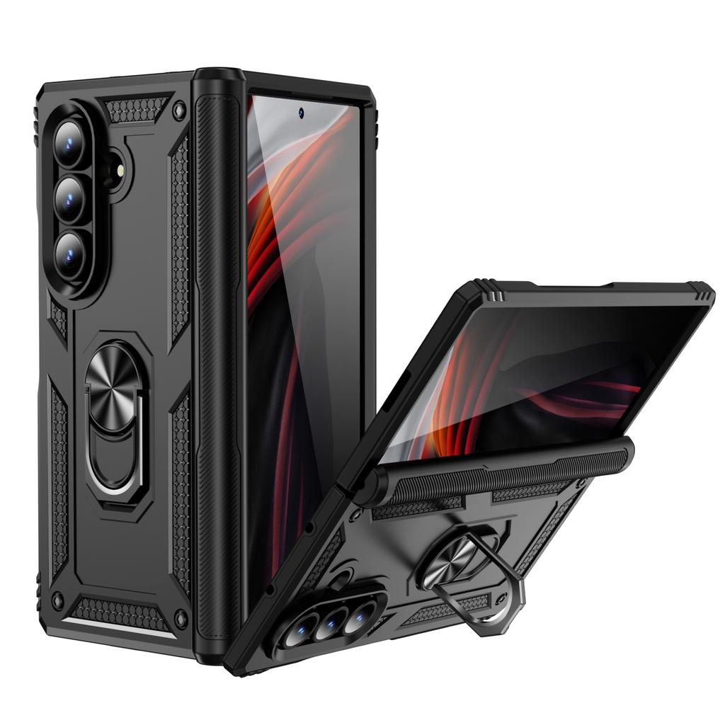 Подходит для мобильного телефона Samsung Z Fold7 со складным экраном, чехол Sergeant противоударный 6 5 4 3, защитный чехол с магнитным автомобильным держателем