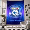 Wall Hanging Tapestry With Custom Name & Text, Cardiff City Decorative Tapestry For Bedroom