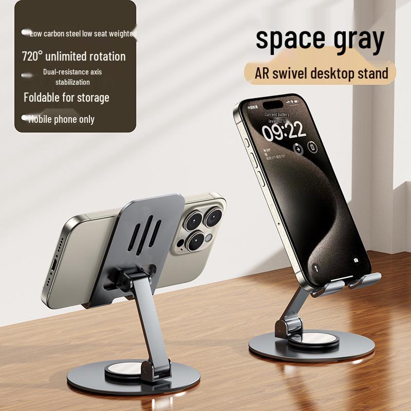 All-Metal Rotating Aluminum Desktop Tablet and Phone Stand