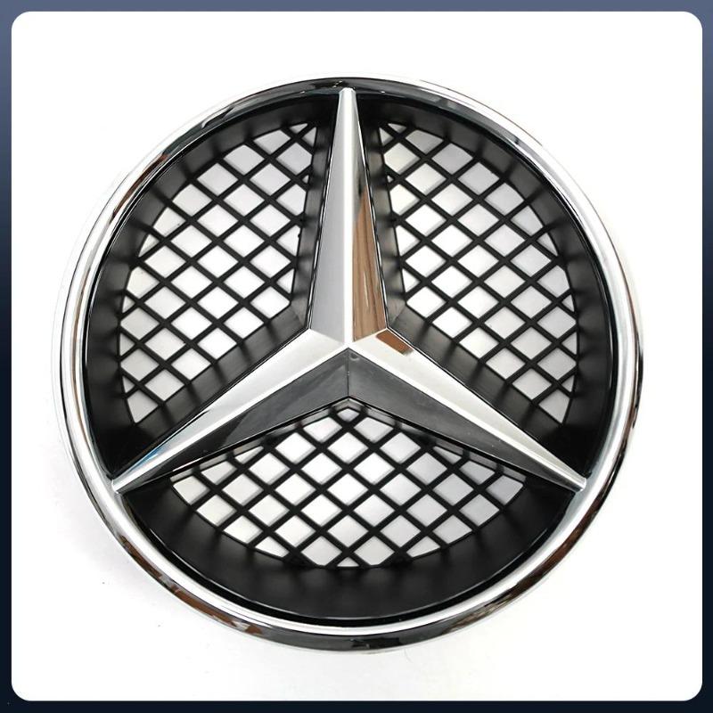 Для Mercedes Benz B C GLK-Class 2008-2014Хромированный серебристый и глянцевый черный OE стиль Передняя решетка Эмблема звезды Хромированный значок логотипа