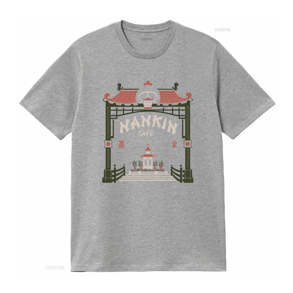Vintage Style Nankin Cafe Minneapolis T Shirt Retro Architecture Design vintage Top For Everyday Wear designer clothes