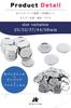 HIRAISM Round Buttons, 100-Piece Set (58mm), for DIY Handmade Badges and Parts