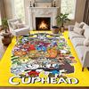 Cuphead Carpet Door Mat for Living Room or Bedroom Protective Mat Under Chair Office Decoration Christmas Gift Birthday Present
