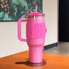 Чехол для стакана для воды Quencher Adventure Tumbler 40 унций, украшение своими руками, многоразовый силиконовый чехол для бутылки с бантом, ручка для переноски, ремень