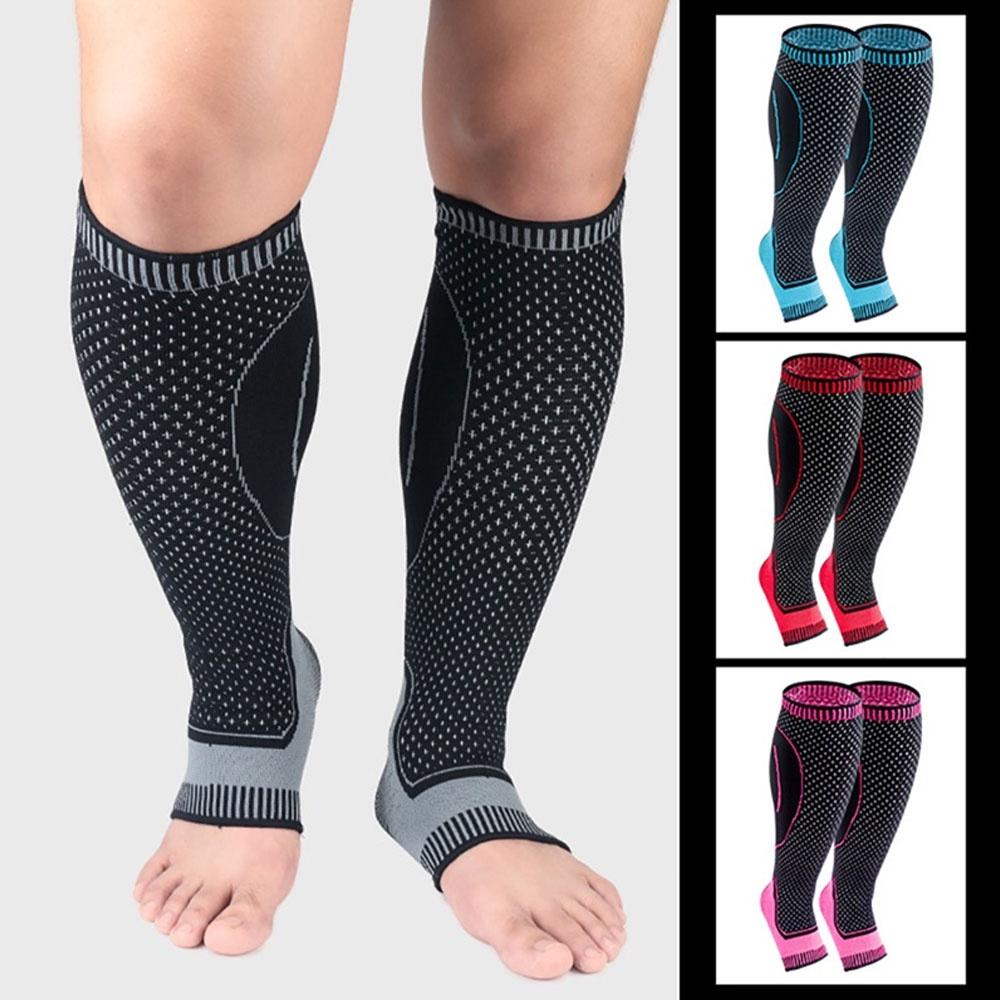 1Pair Sports Compression Leg Sleeve Basketball Football Calf Support Running Antiskid Shin Guard Cycling Leg Warmers