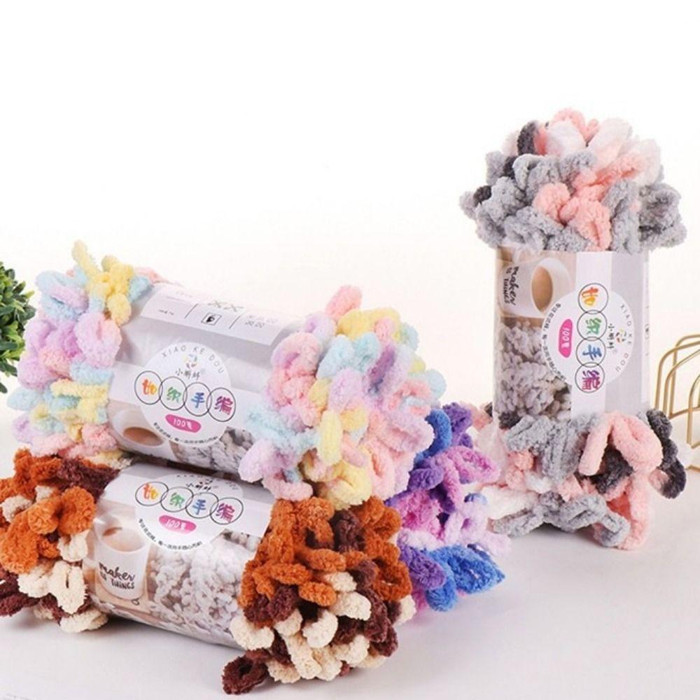 Multi-color Finger Circle Yarn 100g/Roll Hand Knitting Yarn Finger Loop Yarn Crochet Projects
