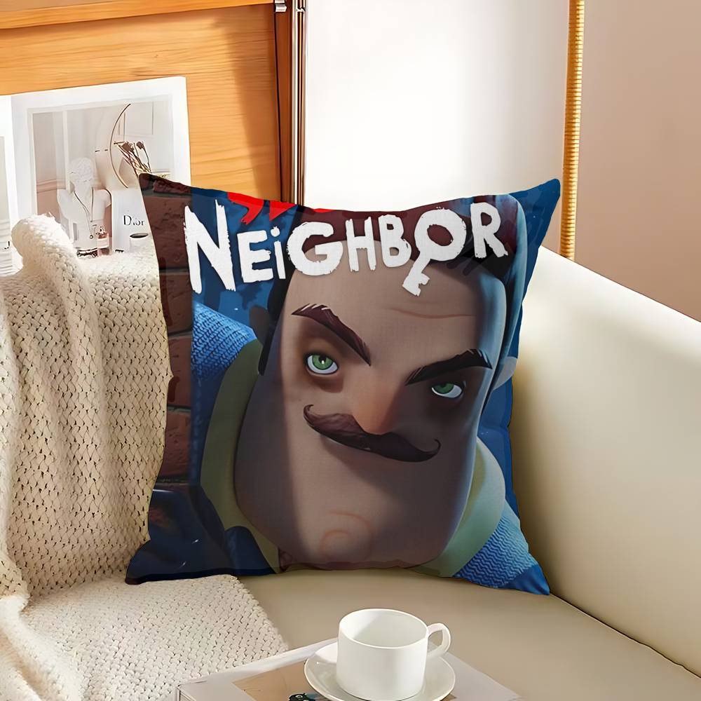 Popular Horror Game H-Hello N-Neighbor 2 Pillow Cover Sofa Cushion Cover Home Room Decoration Children Gift