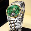 Часы OLEVS Cool Popular Green Automatic Date Mechanical Hand Watch Водонепроницаемые Светящиеся Механические Зеленые Золотые Мужские и