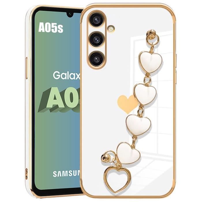 Coque - BOOLING - pour Samsung Galaxy A05s - Antichoc - Motif Amour - Bracelet Cœur