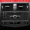 3Pcs/Set Carbon Fiber Console Air Conditioning CD Panel Decoration Cover Trim for Mercedes Benz C Class W204 2007-2010