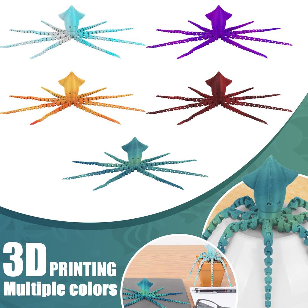 3D-печать каракатицы 3D-печать шарнирная игрушка каракатицы игрушка для взрослых и детей загадочная игрушка каракатицы