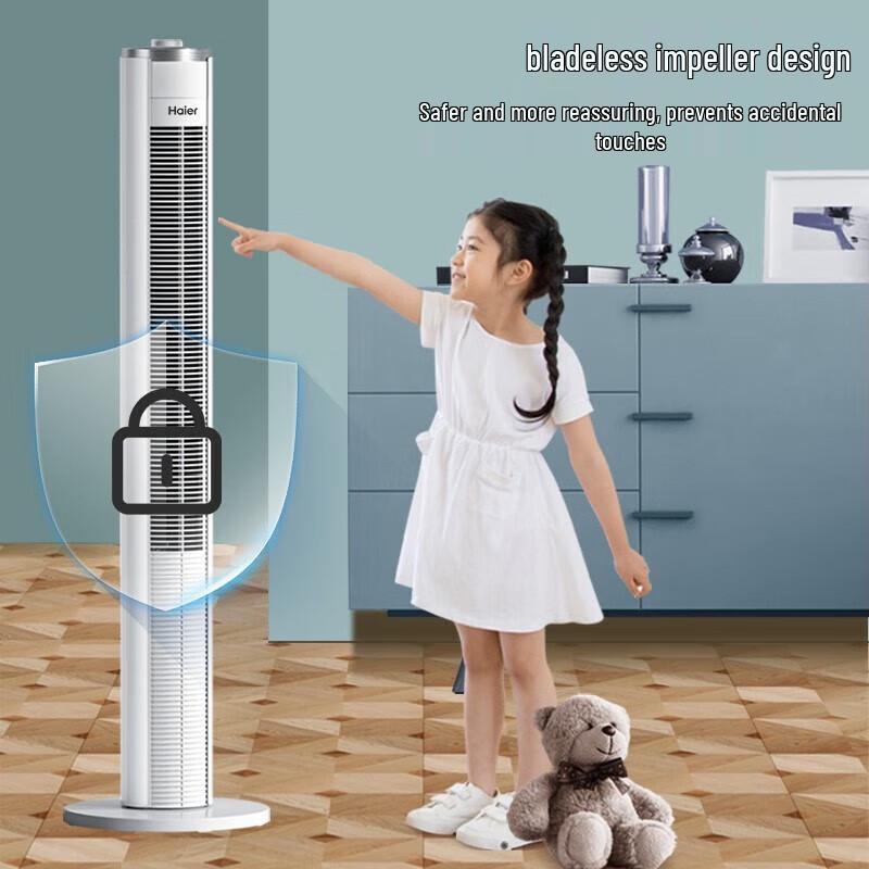 HAIER Безлопастной oscillating tower fan, вилка CN (адаптер в комплекте)