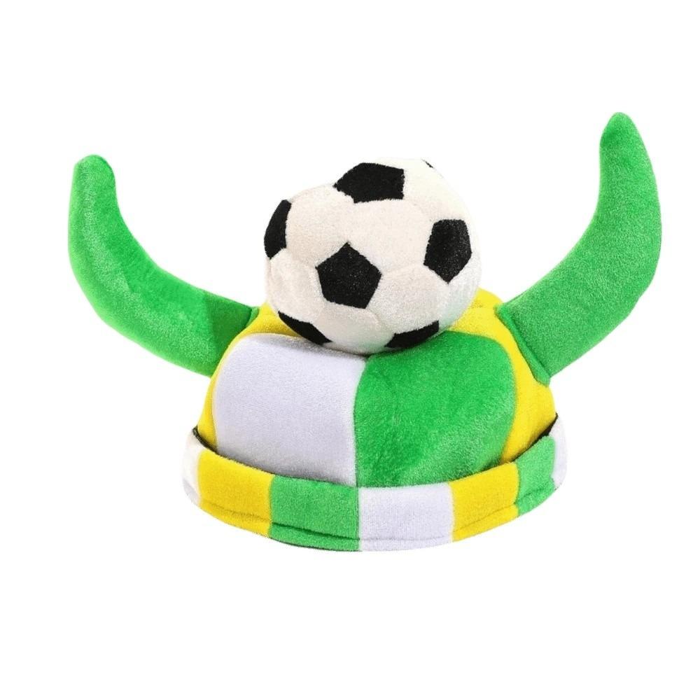 Soft Plush Material Soccer Fan Horn Hat Carnival Party Headwear Soccer Enthusiasts