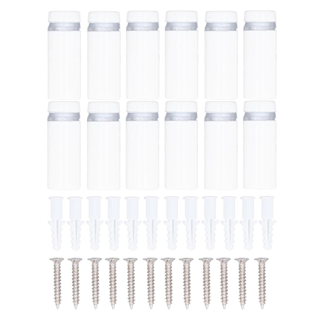 12 шт. Винты-стойки из нержавеющей стали, крепеж для рекламы и настенных табличек из акрила, 12x30 мм