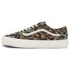 Vans Унисекс Старая Школа Зауженные Низкие Кроссовки Леопардовый Коричневый VN0A54F4KCZ