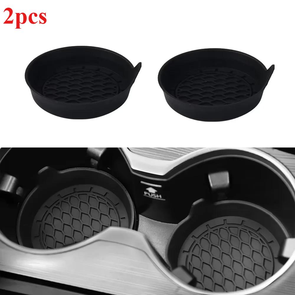 2/4pcs Car Cup Holder Coaster Silicone Cup Holder Insert Universal Non-Slip Cup Holders Car Accessories Interior Silent Cup Pad