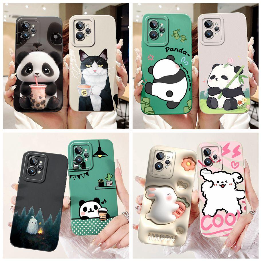 For Realme GT Neo 2 Case RMX3370 Silicone Cover Creative Panda Rabbit Shockproof Bumper For Realme GT2 Pro GT 2 RealmeGT2 Fundas