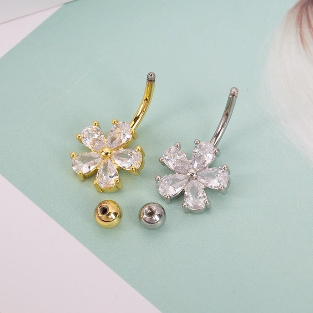 Stainless Steel Belly Button Rings Crystal Body Piercing Jewelry Navel Ring  Sexy