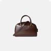 Boston Bag Genuine Leather Bowling Bag Women's Korean Cowhide Handbag Shoulder Bag Crossbody Bag