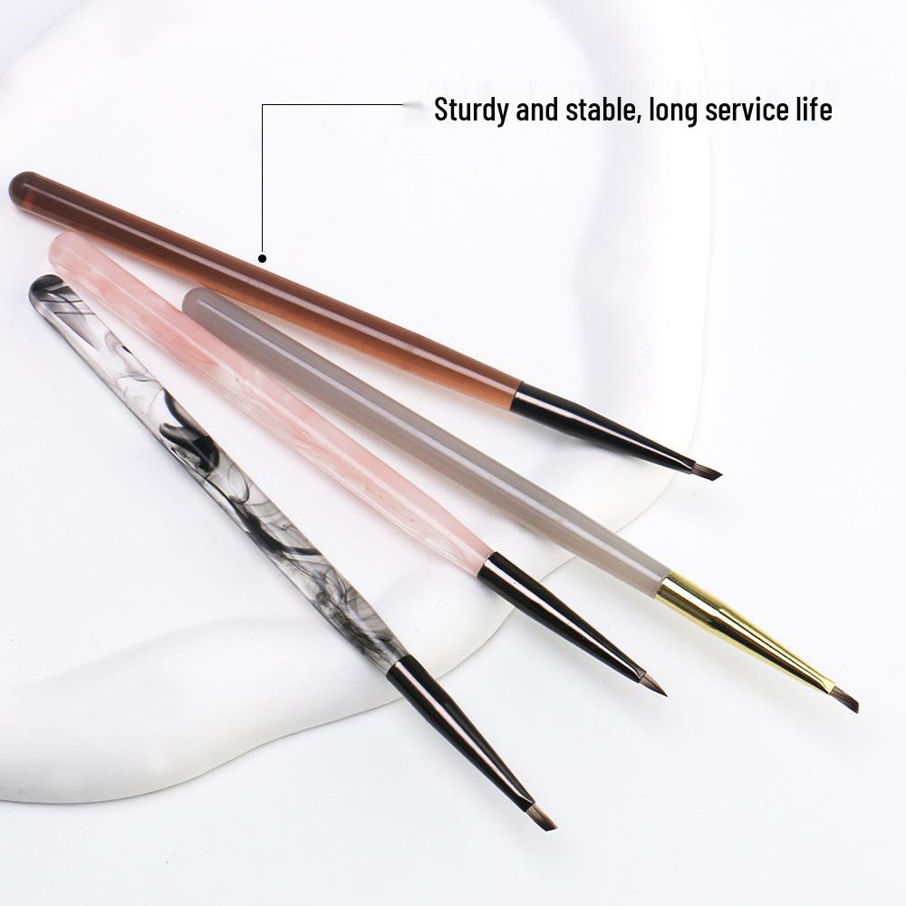 Popular Chinese Style Nail Art Brush with Translucent Acrylic Penholder for Triangle Stroke and Flower Designs