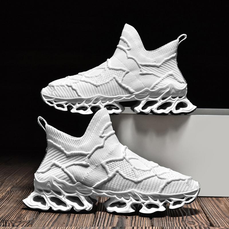 Men's New Style Comfortable Anti-skid Leisure Sports Shoes Lightweight Breathable Knitted Running Sneakers