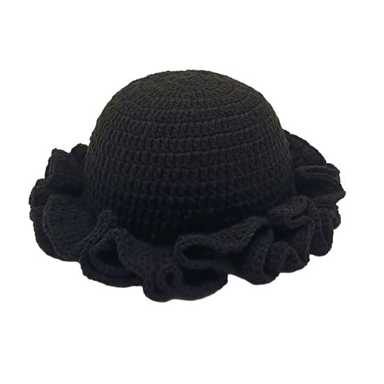 Панама однотонная с оборкой, вязаная шапка, ветрозащитная, теплая, защита от солнца, шляпа для активного отдыха