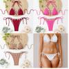 Европейский и американский купальник с застежкой на шее и треугольными чашечками, пляжное сексуальное бикини