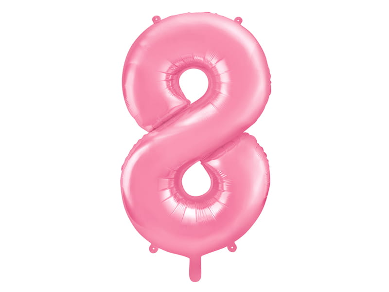 Balon Foliowy Cyfra "8" Różowy 86 Cm