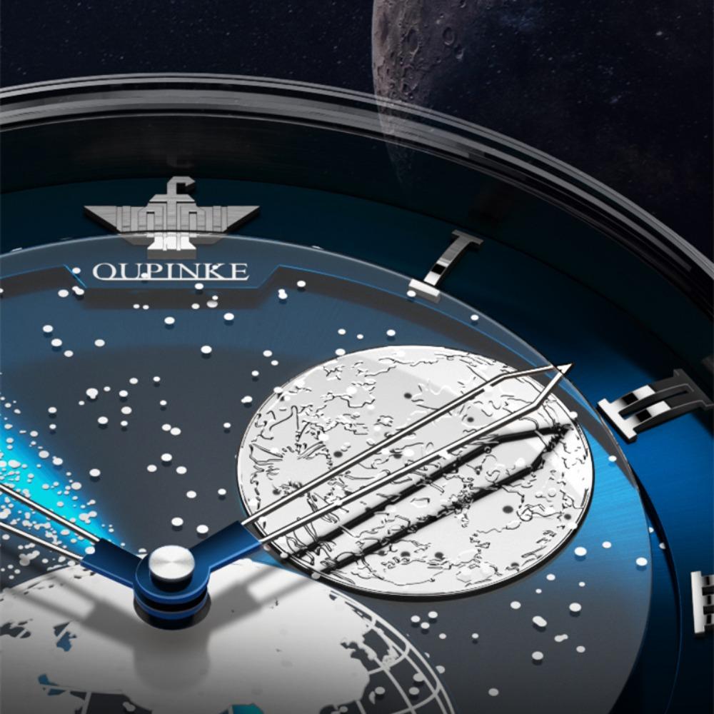 OUPINKE Мужские часы Starry Sky Автоматические механические часы Водонепроницаемые мужские часы Мужские часы