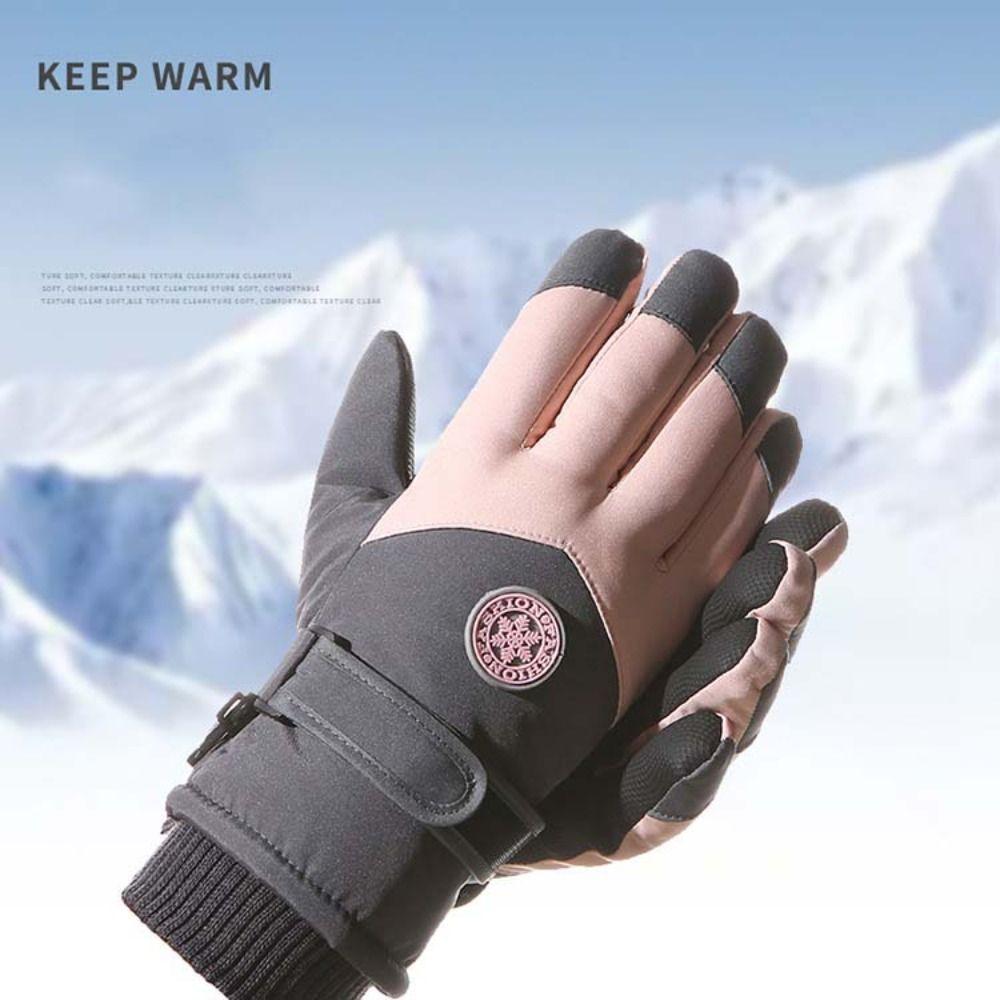 Riding Skiing Gloves Full Finger Motorcycle Gloves Waterproof Winter Warm Gloves Mountain Bike