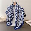 Artistic Burst Imitation Silk High-End Printing Large Square Scarf Silk Scarf Shawl Headscarf Neck Protection Scarf Decorative Scarf