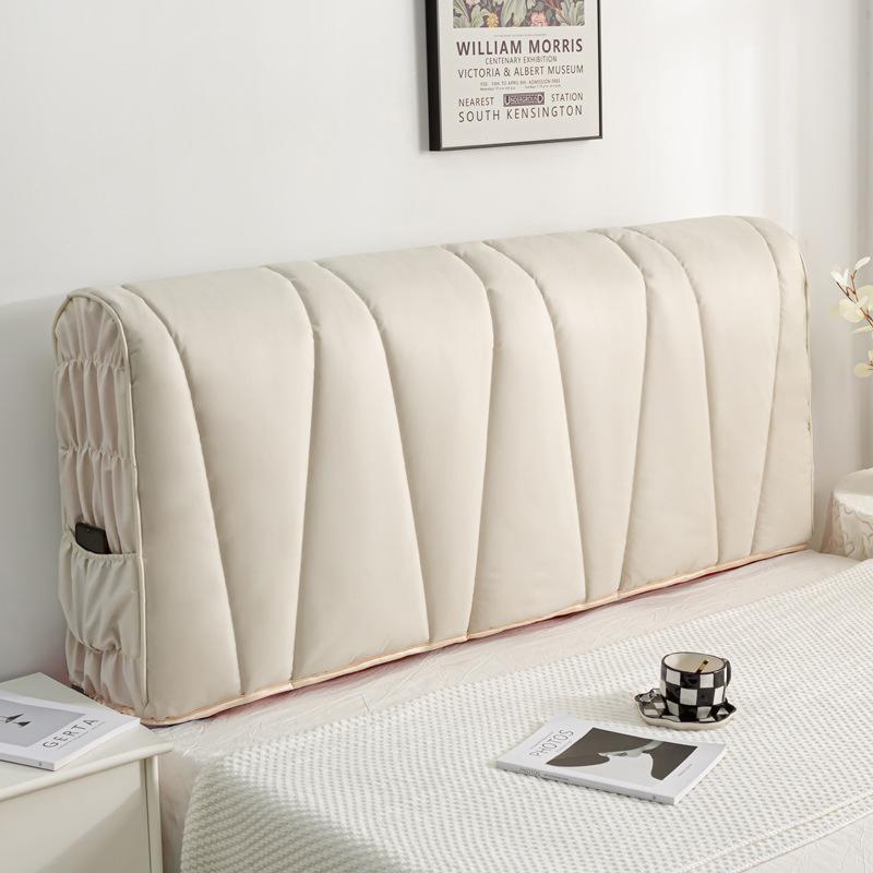 Luxury All-inclusive Thicken Quilted Headboard Cover Technology Cloth Bed Head Cover Solid Color Dust Protector Cover Easily Clean Headboard Cover