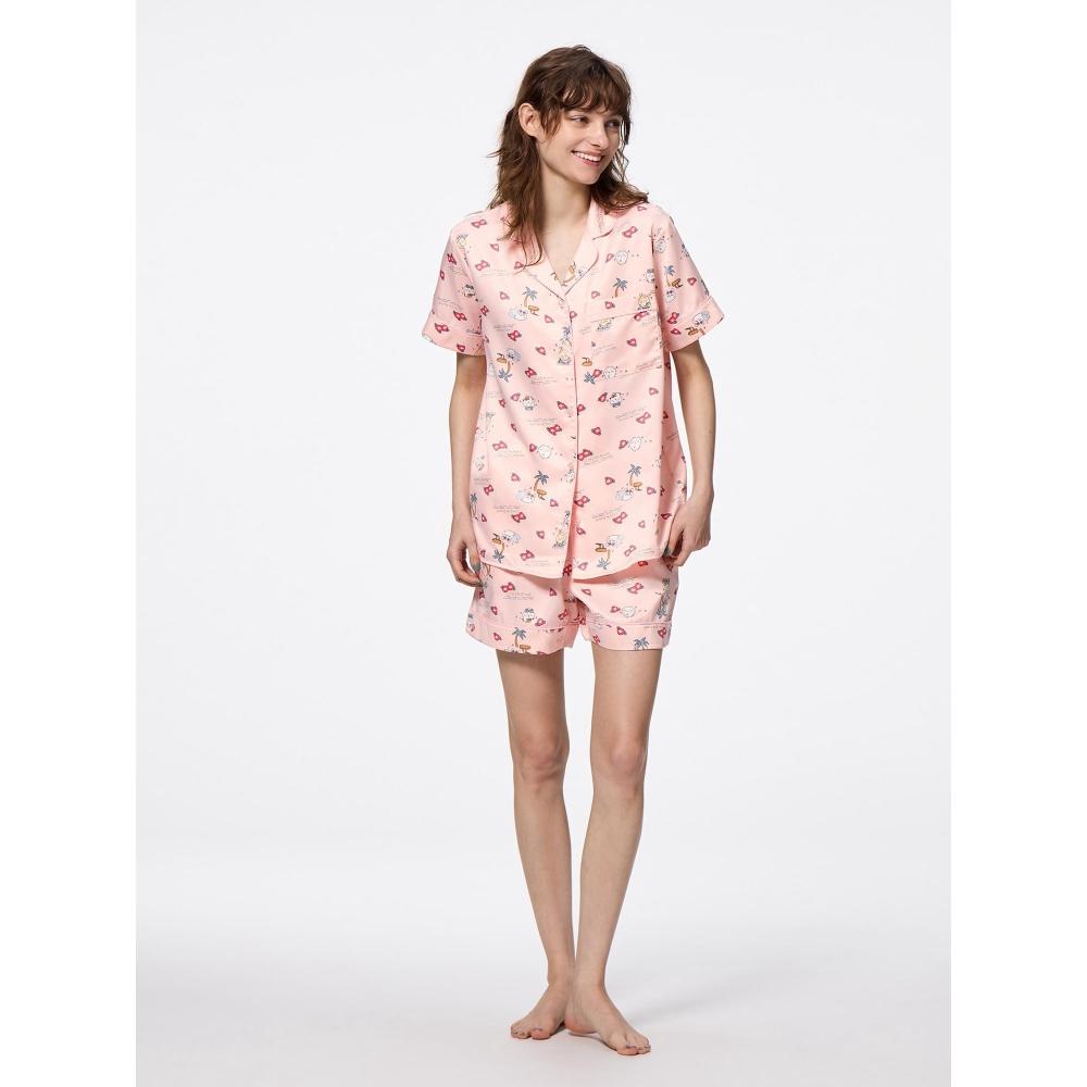 GU by Uniqlo Атласная пижама шорты с коротким рукавом Chiikawa