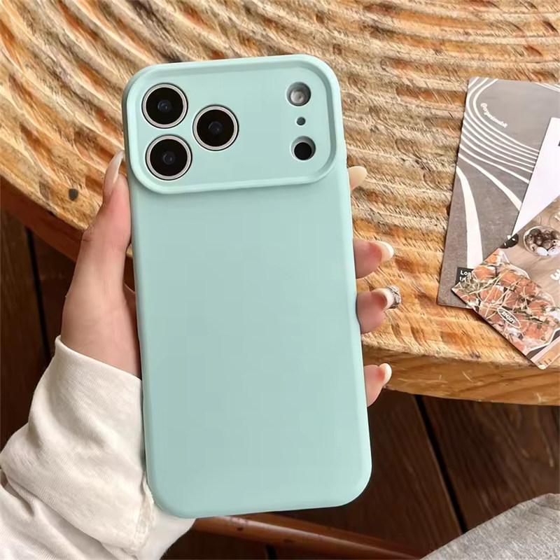 Высококачественный защитный чехол из жидкого силикона для iPhone 17 Air 16 15 14 13 12 11 Pro Max Plus 16E 17 Pro Max Защита камеры Матовый Мягкий чехол