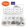 120PCS304 Stainless Steel Whitening Opening Ring Set GB896E Type Spring Opening Card M1.5M10 Set