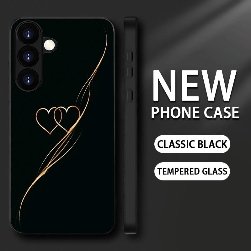 Модный Чехол с Сердечками для Телефона Подходит для Samsung Galaxy S26 S25 S24 S23 S21 S20 FE/Ultra/Plus5G Противоударная Задняя Крышка