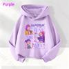 K-POP Devil Hunter Fashion Purple Children's Hoodie Super Comfortable Neutral Cartoon Hoodie