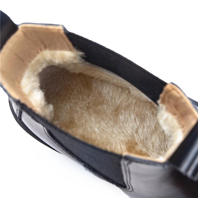 Customized 2025 New Leather Chimney Boots Women's Autumn and Winter Knight Boots Casual Chelsea Boots Velvet Martin Boots