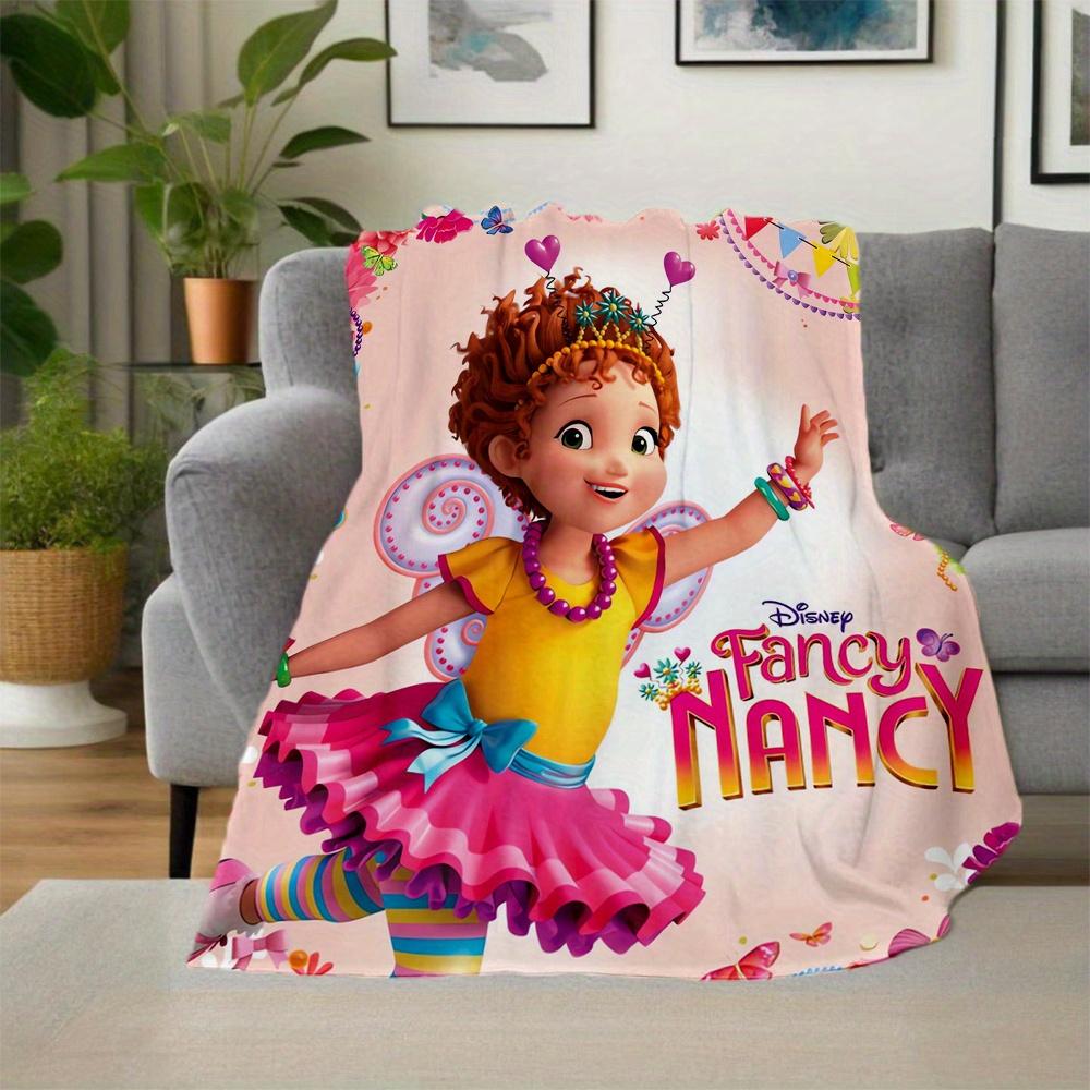 1 шт., Плед Disney Fancy Nancy, Для гостиной, Путешествий, Кемпинга, Автомобиля