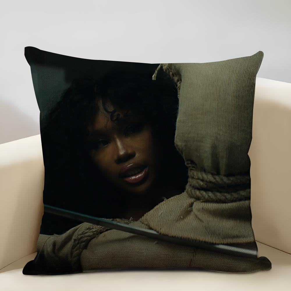 SZA Album Cushion Cover Household Decoration Linen Sofa Cushion Cover: Skin-Friendly & Breathable with Invisible Zipper