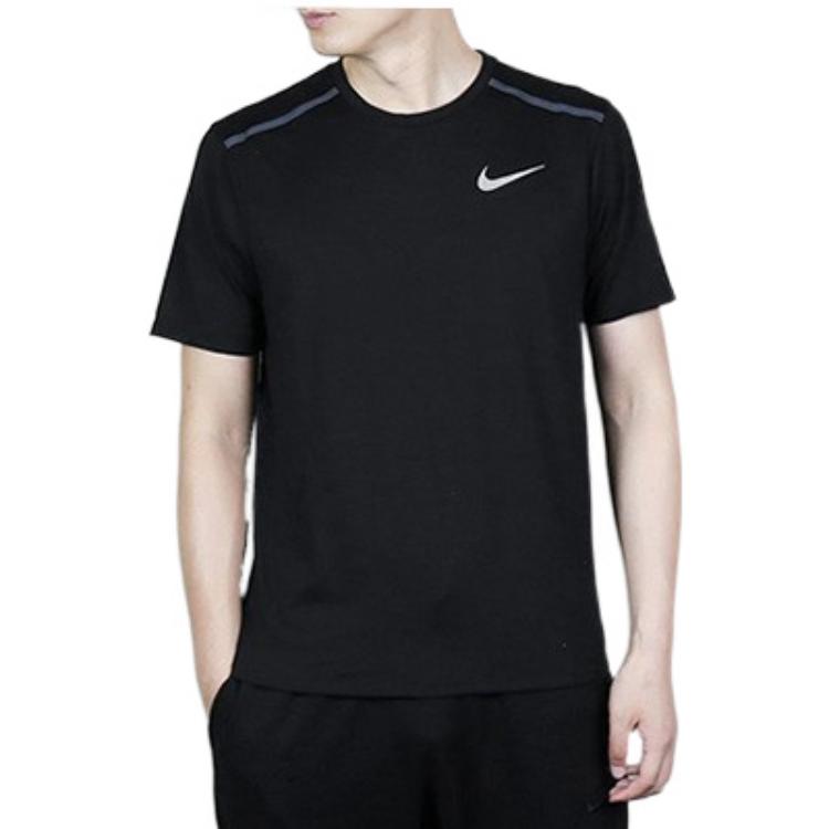 Nike Футболки Мужские Черные С Круглым Вырезом Умеренный Прямой Крой 892814-010