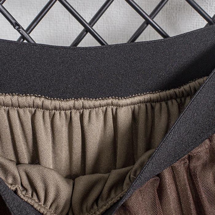 Женская весенне-осенняя юбка А-силуэта с высокой талией, сетчатая, с принтом павлина, градиентного цвета, подходящая ко всему