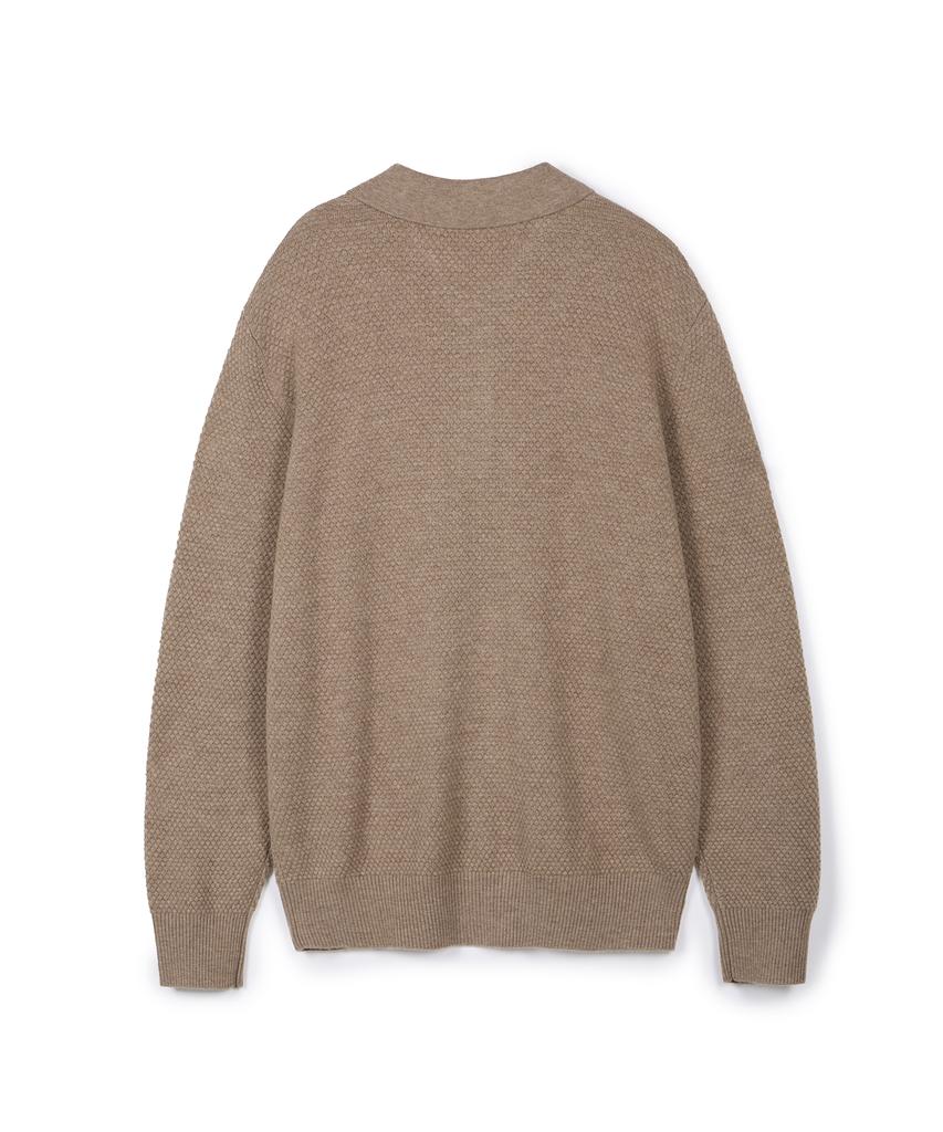 USPOLOASSN Merino Wool Collar Knit_Melange Beige