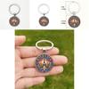 Paris Sunset Scene Keychain With Glass Pendant For Gift And Decoration