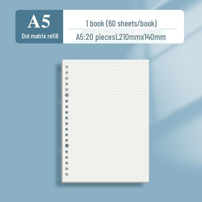 Четырехсторонний сменный блок для записной книжки Partner: B5 и A5, 26/20 Отверстий, Бумага в Линейку/Клетку