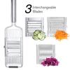 1 Set Shredder Cutter Stainless Steel Portable Manual Vegetable Slicer Easy Clean Grater with Handle