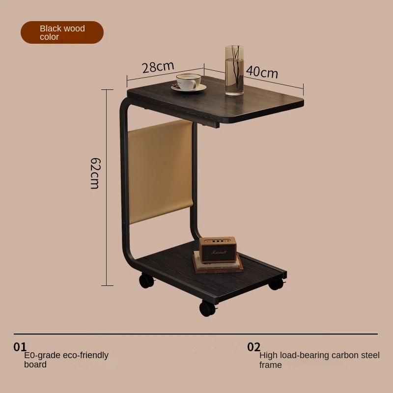 Removable Bedside Table, Living Room Small Coffee Table, Sofa Small Table, Mini Tea Table, Bedside Table, Movable
