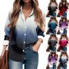 Women's Shirt Blouse Printed Button Long Sleeve Casual Basic Shirt Collar Regular Top